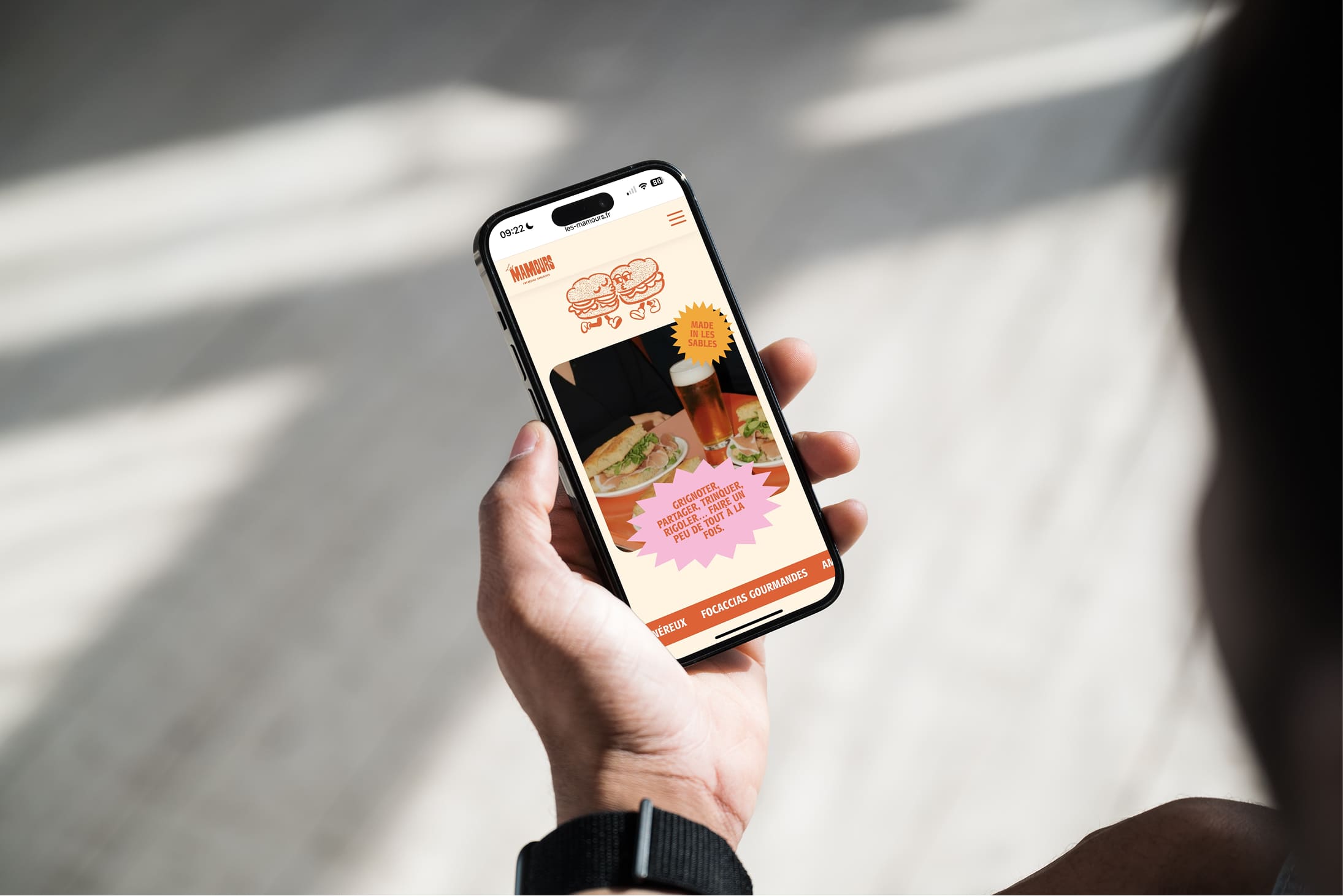 Site internet Les Mamours — Restaurant Les Sables-d'Olonne